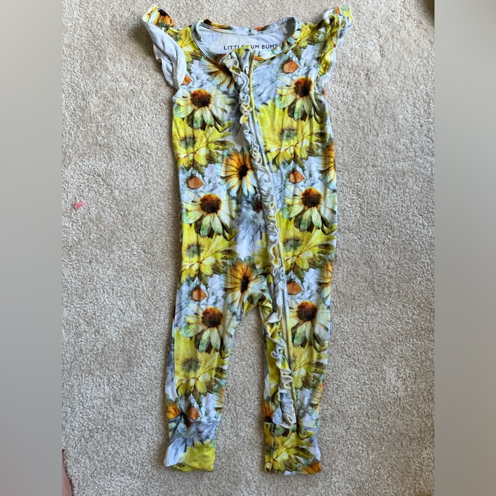 Bamboo Daisy Ruffle Romper (bums and Roses formerly little bum bums) 18-24